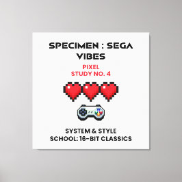 Impressão Em Tela Estudo de Pixel Retro Sega Vibes Nº 4