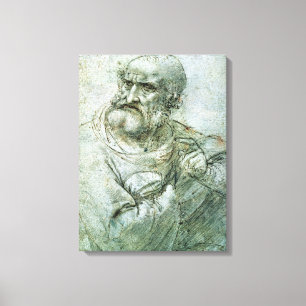 Impressão Em Tela Estudo de um Apóstolo da Última Ceia, c.1495