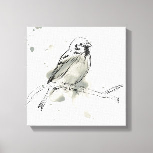 Impressão Em Tela Estudo Gestural sobre Aves