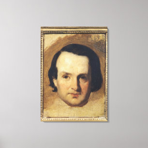 Impressão Em Tela Estudo para um retrato de Victor Hugo c.1836