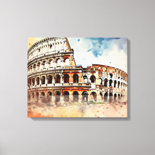 Impressão Em Tela Eterno Roma, Itália (Frente)