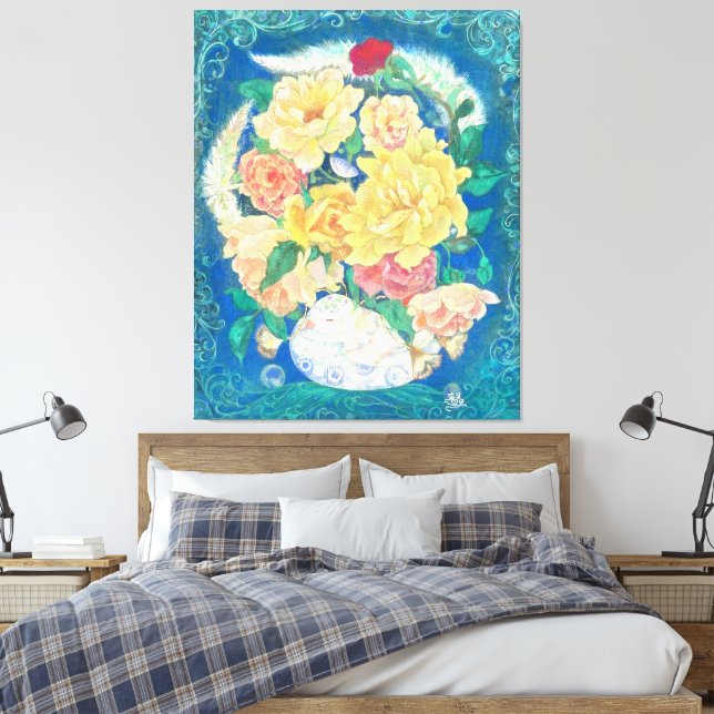 Impressão Em Tela Ethereal Dove Bloom (Insitu(Quarto))