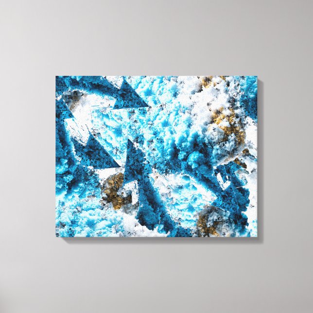 Impressão Em Tela Ethereal Velocity: Geometric Cloud & Arrow Fusion (Frente)