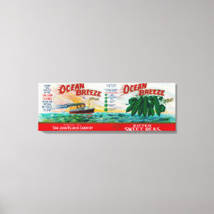 Impressão Em Tela Etiqueta das ervilhas doces da brisa do oceano