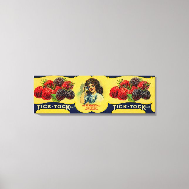 Impressão Em Tela Etiqueta de Berry de Encaixe (Frente)