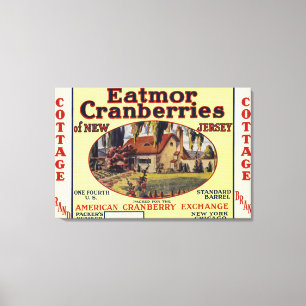 Impressão Em Tela Etiqueta de marca dos arandos de Eatmor da casa de