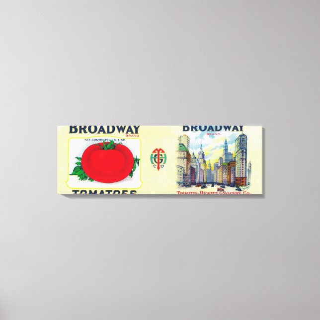 Impressão Em Tela Etiqueta de tomate BroadwaySt. Louis, MO (Frente)