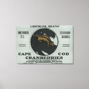 Impressão Em Tela Etiqueta do arando da marca do Chipmunk de Cape