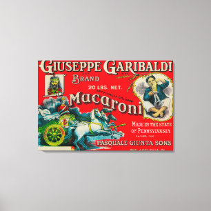 Impressão Em Tela Etiqueta Giuseppe Garibaldi Macaroni