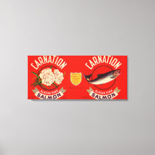 Impressão Em Tela Etiqueta Seattle dos salmões da marca do cravo, W