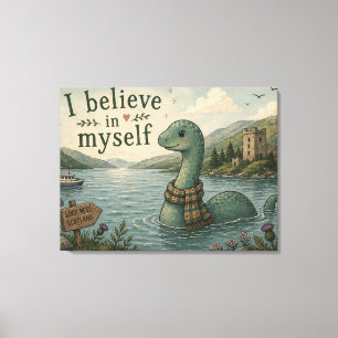 Impressão Em Tela Eu acredito em mim mesmo Loch Ness Monster caprich