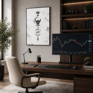 Impressão Em Tela Eu Acredito em Mim Símbolo Clássico do Trader em M