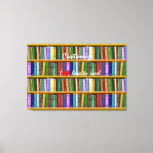Impressão Em Tela Eu adoro ler livros Thunder_Cove