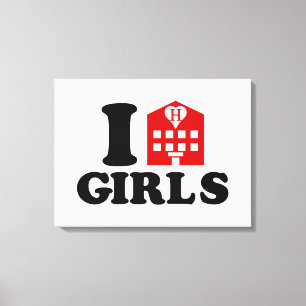 Impressão Em Tela Eu Adoro Meninas De Hotel