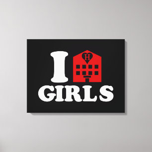 Impressão Em Tela Eu Adoro Meninas De Hotel