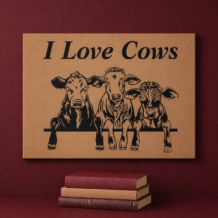 Impressão Em Tela Eu Adoro Vacas