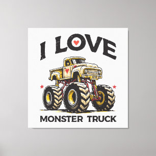 Impressão Em Tela Eu Amo Caminhão Monstro