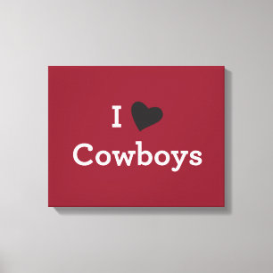 Impressão Em Tela Eu Amo Cowboys