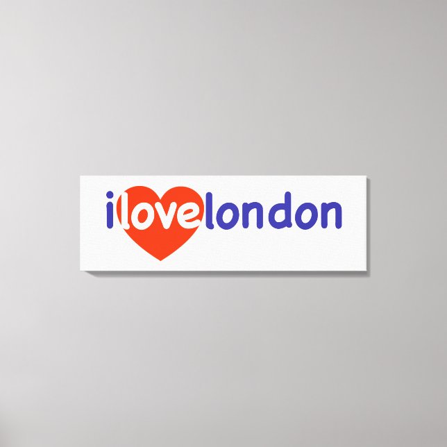 Impressão Em Tela Eu amo Londres (Frente)