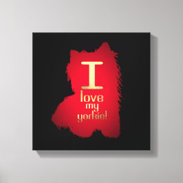 IMPRESSÃO EM TELA EU AMO MEU YORKIE