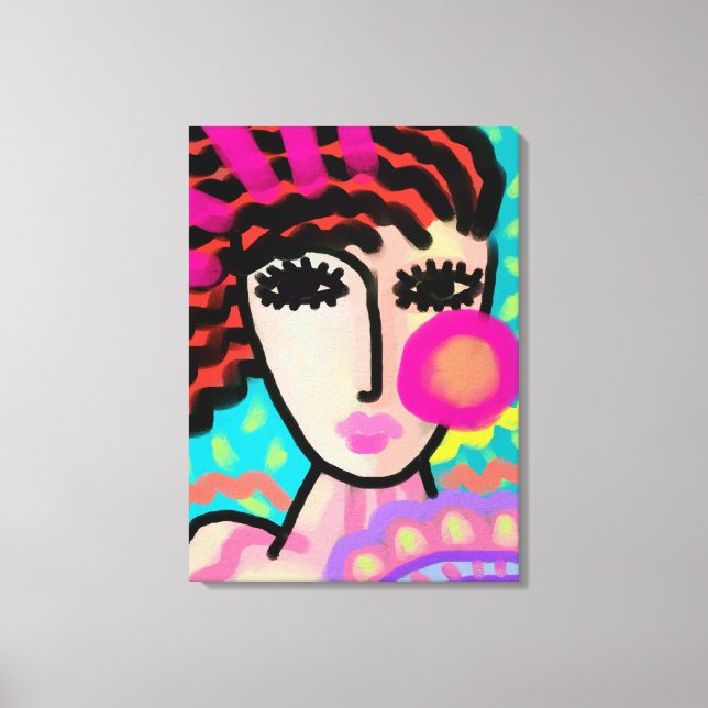 Impressão Em Tela Eu amo pintura digital Summer Abstrato (Frente)