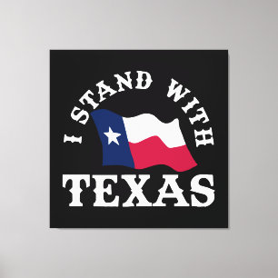 Impressão Em Tela Eu Apoio o Texas