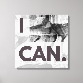 Impressão Em Tela Eu Posso Cinza Pedra Pedra Esticada Tela Impressa