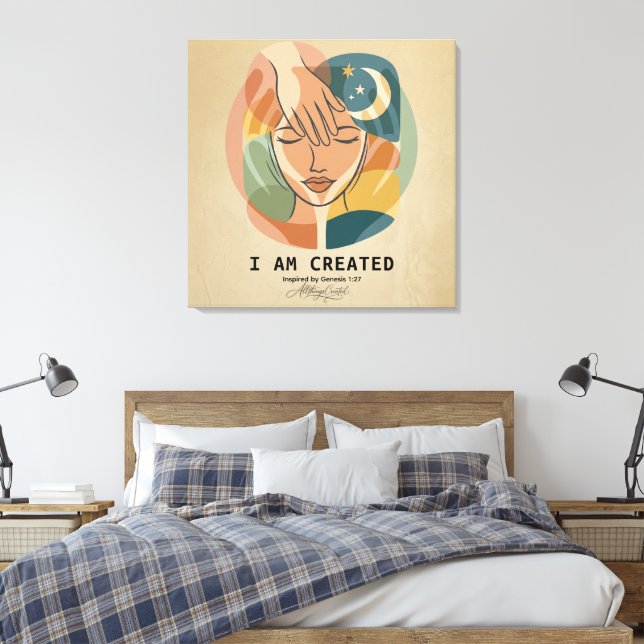 Impressão Em Tela Eu Sou Criado - Mão de Graça (Insitu(Quarto))