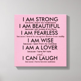 IMPRESSÃO EM TELA EU SOU FORTE POSTER