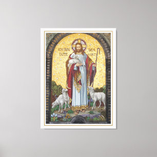 Impressão Em Tela "EU SOU O BOM SHEPHERD" John 10:11 Arte Mosaica