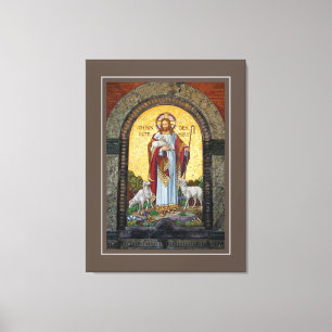 Impressão Em Tela "EU SOU O BOM SHEPHERD" John 10:11 Arte Mosaica