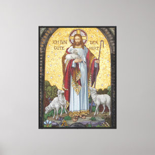 Impressão Em Tela "EU SOU O BOM SHEPHERD" John 10:11 Arte Mosaica