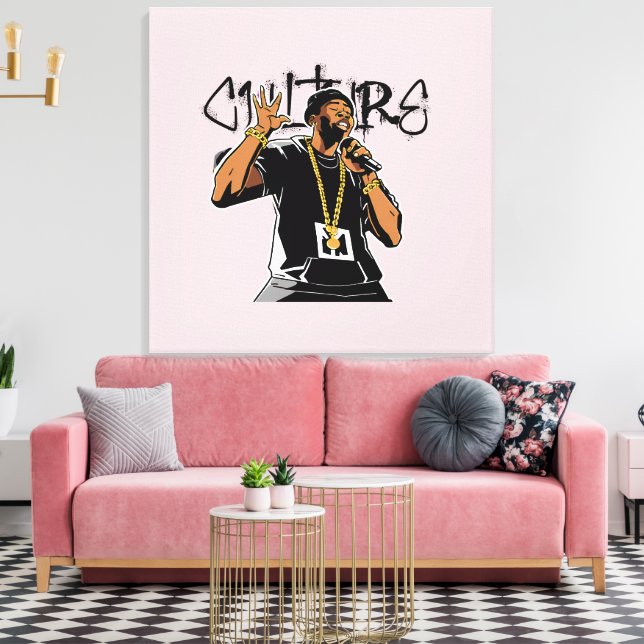 Impressão Em Tela Eu sou o sentimento de cultura (Insitu(Sala de estar))