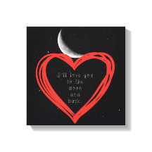 Eu te amarei até a lua e a tela de trás.