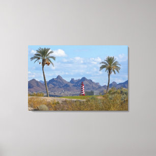 Impressão Em Tela EUA, Arizona, Lake Havasu City. Farol ao lado