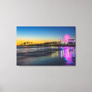 Impressão Em Tela EUA, Califórnia, Los Angeles, Papais noeis Monica