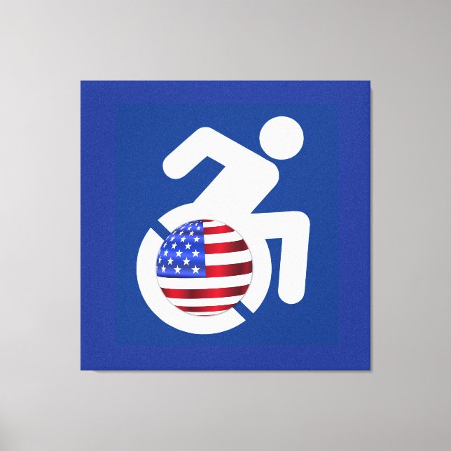 Impressão Em Tela EUA Handicapped (Frente)