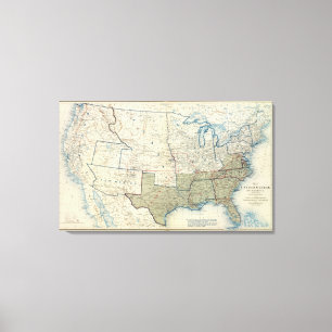 Impressão Em Tela EUA junho de 1862