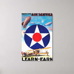 Impressão Em Tela EUA - Junte-se à Air Service Learning-Earn