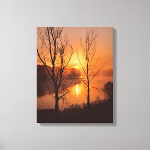 Impressão Em Tela EUA, Nova Inglaterra, Maine. Nascer do Sol de Outo
