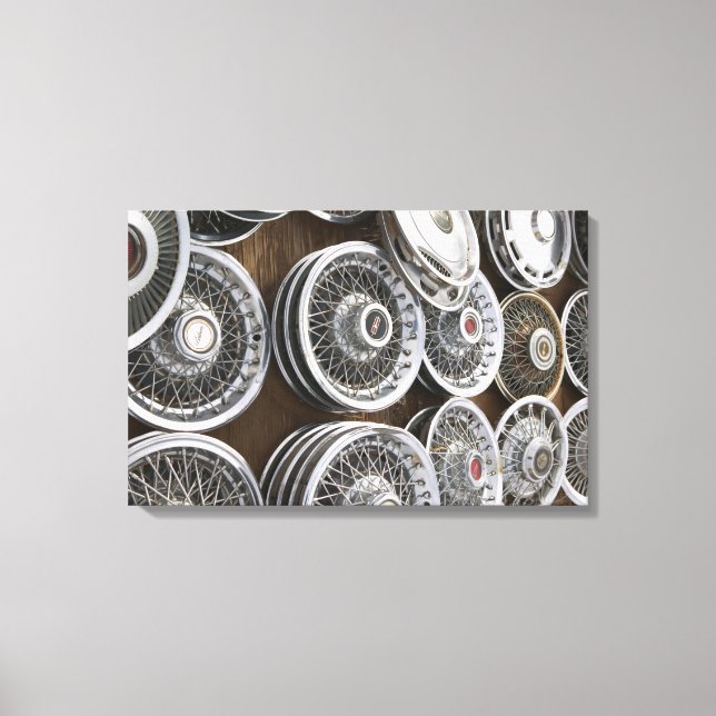 Impressão Em Tela EUA, Novo México, Prewitt: Auto Hubcaps / Rt. 66 (Frente)