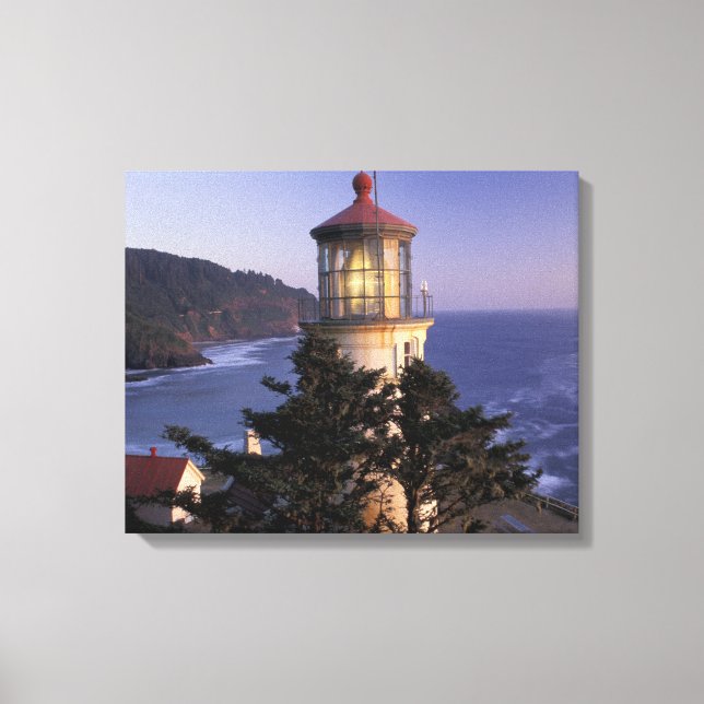 Impressão Em Tela EUA, Oregon, Farol de Heceta Head, (Frente)