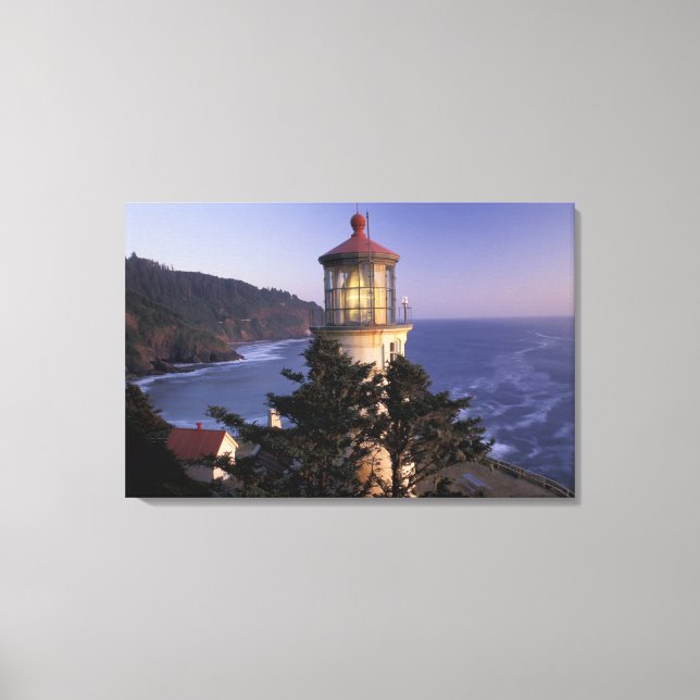Impressão Em Tela EUA, Oregon, Farol de Heceta Head, (Frente)
