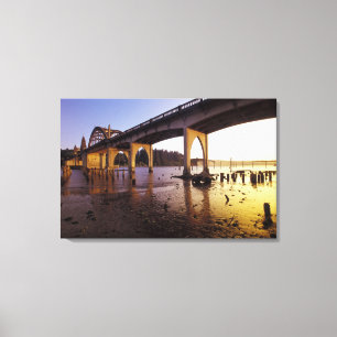 Impressão Em Tela EUA, Oregon, Florence. Ponte Siuslaw e