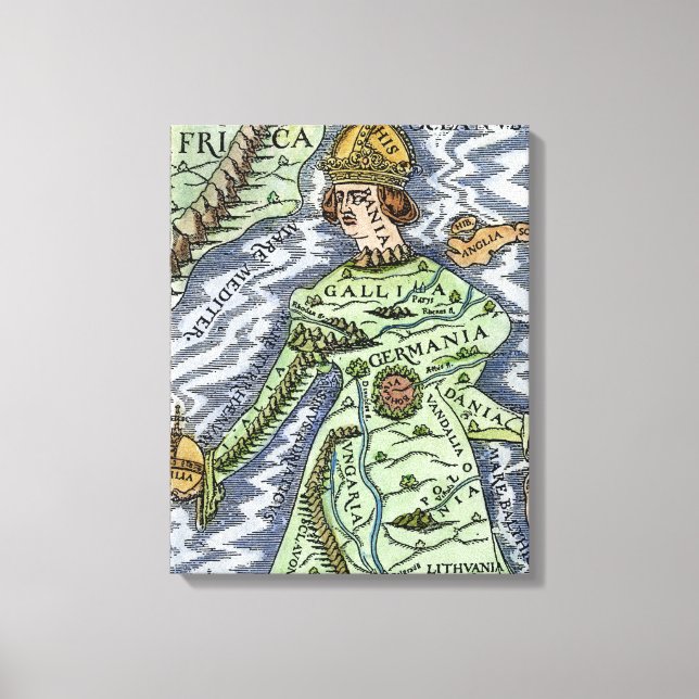 IMPRESSÃO EM TELA EUROPA COMO RAINHA, 1588 (Frente)