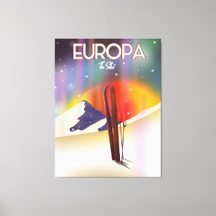 Impressão Em Tela Europa - Lua de Júpiter Arte Espacial.