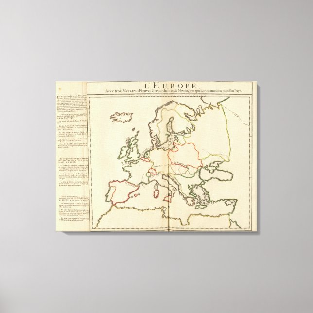 Impressão Em Tela Europa, Montanhas e Rios (Frente)