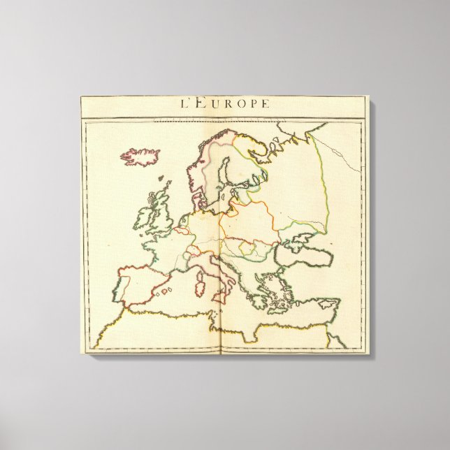 Impressão Em Tela Europa, Montanhas e Rios (Frente)
