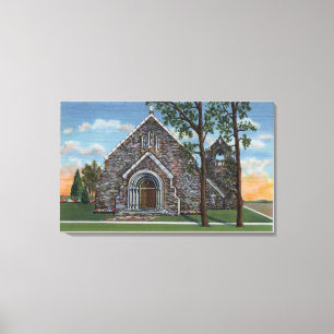 Impressão Em Tela Evanston, WY - igreja da opinião de St Mary