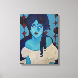 Impressão Em Tela Evelyn Blue